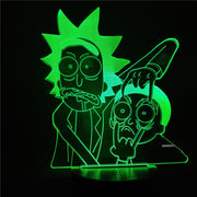 Rick and Morty Cartoon 3d LED Night Light Children Night Lamp with 7/16 Colors Change LED Table Lamp for Bedroom Xmas Gift