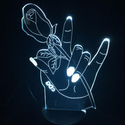 Rose Hands Flower 3D LED Lamp Usb Touch Button Fashion Desk Lamp 7 Color Change Led Home Living Room Lighting Decor Night Light