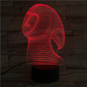Abstract Face  3D Lamp