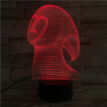 Abstract Face  3D Lamp