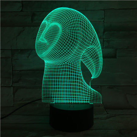 Abstract Face  3D Lamp