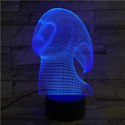 Abstract Face  3D Lamp