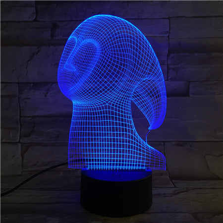 Abstract Face  3D Lamp