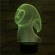 Abstract Face  3D Lamp