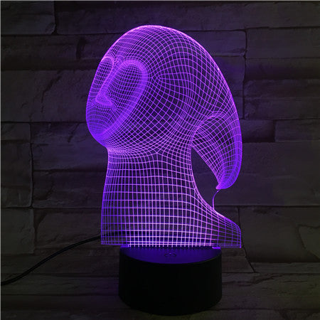 Abstract Face  3D Lamp