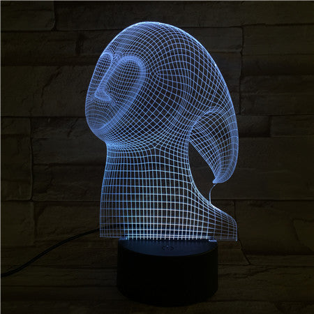 Abstract Face  3D Lamp