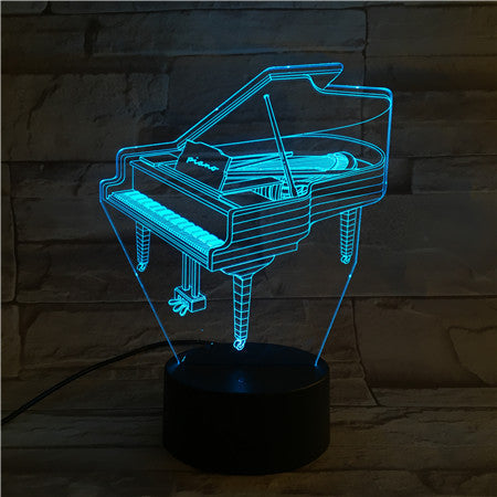 Piano 3D Lamp