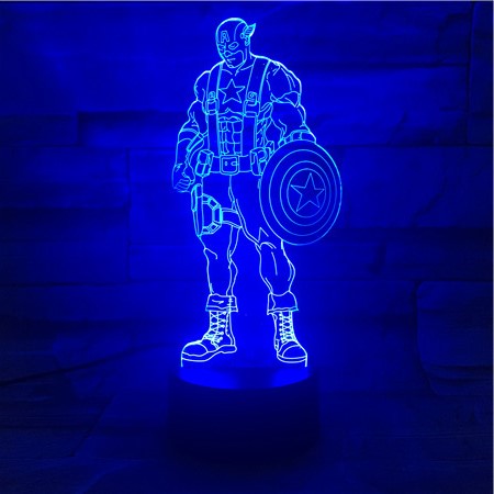 Captain America 3D Lamp
