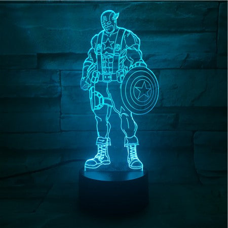 Captain America 3D Lamp