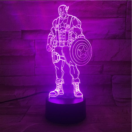Captain America 3D Lamp