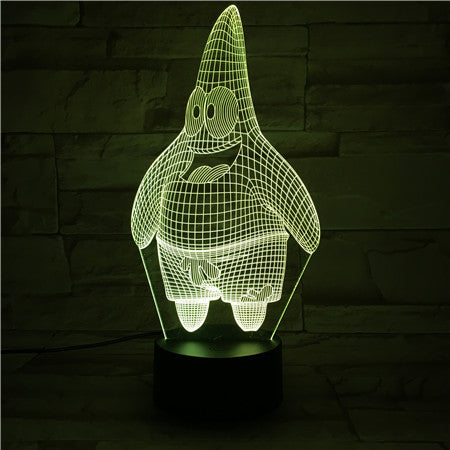 Patrick Star 3D Lamp