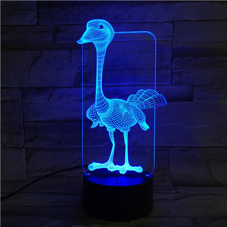 Ostrich 3D Lamp