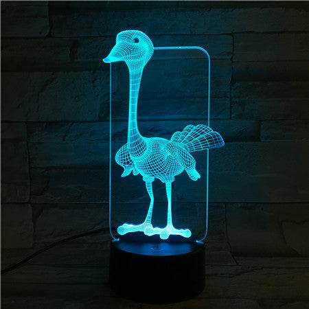 Ostrich 3D Lamp