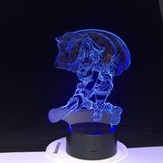 Dragon Ball Vegeta 3D LED Light Nightlights Color Changing Remote Control Dragon Ball Super LED Desk Lamp for Bedroom Decoration