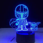 Yoda Marvel Atmosphere Touch Sensor Led Night Light USB Lamp Bright Base 3D Nightlight