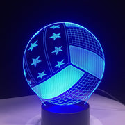 3D LED Night Light USA Team Volleyball with 7 Colors Night Light USB LED Lighting Decor luminaria Children Table Toys DropShip