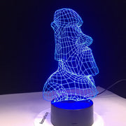 Stonehenge Stoneman Rechargeable 3D LED Night Light Portable 7 Colors Changing Touch Lamp Household Shaped Table Lamps Gift