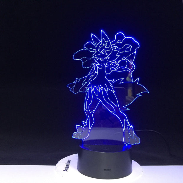 Pokemon Mewtwo New LED Cool Multicolor 3D Lamp Creative Night Lights Novelty USB Home Decoration Table Lamp Christmas Gift 839