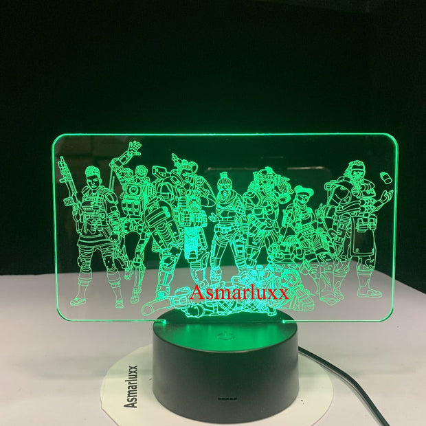 Game Legends Team Night Lamp Nightlight Room Decoration Light Friends Holiday Gift 7 Colors Table LED Night Light Drop Ship