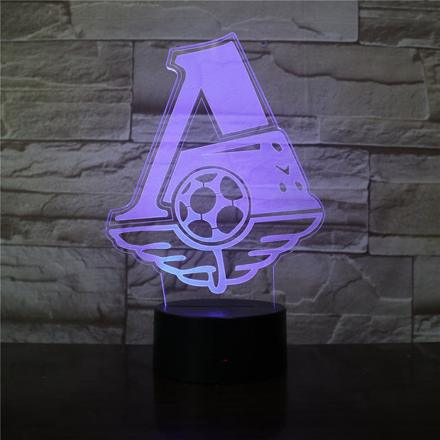 FC Lokomotiv Moscow Football Club 3D LED Night Light for Office Home Room Decoration Child Boys Baby Nightlight Table Lamp Gift