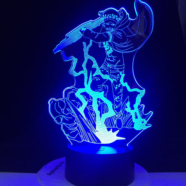Trafalgar D. Water Law Figure Led ONE PIECE 3d Night Light Lamp Japanese Anime Nightlight for Child Bedroom Decor Lamp Bedside