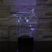 New Pikachu Figure Pokemon Go Kids Night Light LED Bedside Atmosphere Colorful Night Light Child Holiday Gift 3D Lamp Dropship