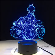 Anime Girl 3D Night Light LED Remote Touch Table Lamp 3D Lamp 7 Color Changing USB Baby Bedroom Sleeping Atmosphere lamp AW-3185