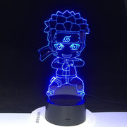 Uzumaki Naruto 3D Lamp Color Changing Light For Children Bedroom Decoration Nightlight Baby Kungfu Naruto Led Night Light Gift For Kids 3289