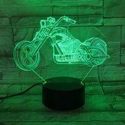 Motor Bike Night Light 7 Colors Changing 3D LED Lamps Big Wheel Racing Motorcycle Portable Lights Friends Kids Birthday Light