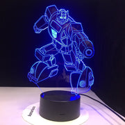 New Robot colorful 3D led night light 7 Colors auto Changing 3D Illusion lamp kids/baby bedroom bedside table lamp Transformers