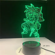 Uchiha Sasuke Modelling Led 3D Table Lamp Anime Home Decor Light Fixture Kids Sleep Naruto Night Light 7 Colors Changing AW-2874