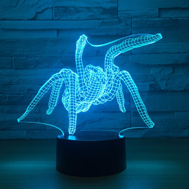 Spider Acrylic Creative USB Bedside Lamp 3D Night light Touch Control Night light luminaria luminaria de mesa Drop Shipping