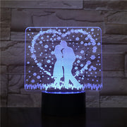 Wedding Decorations 3D LED Night Lamp Romantic Bedroom Table Lamp Valentines Gifts for Lovers Couples Dropship 3D-1534