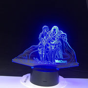 Game World of Warcraft Lich King Arthas Menethil Gul’dan Figure Kids Room Decor Children Gift Nightlight WOW 3d Lamp Led Night Light 3927