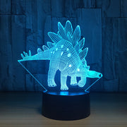 Stegosaurus Dinosaur 3D LED Lamp Touch Switch Desk Light Night Light 7 Colorful USB LED Table Acrylic Lamp Home Decor Kids Gifts