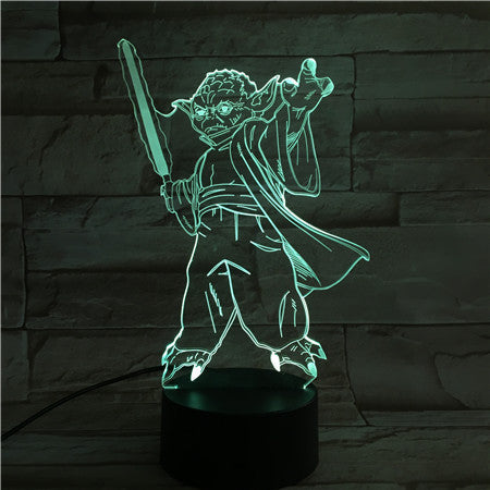 Yoda 3D Lamp