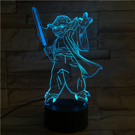 Yoda 3D Lamp
