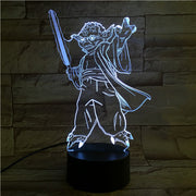 Yoda 3D Lamp