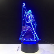 Queen Freddie Mercury 3d Night Light Touch Sensor Baby Kids Nightlight for Office Room Decorative Led Lamp Gift Dropshipping