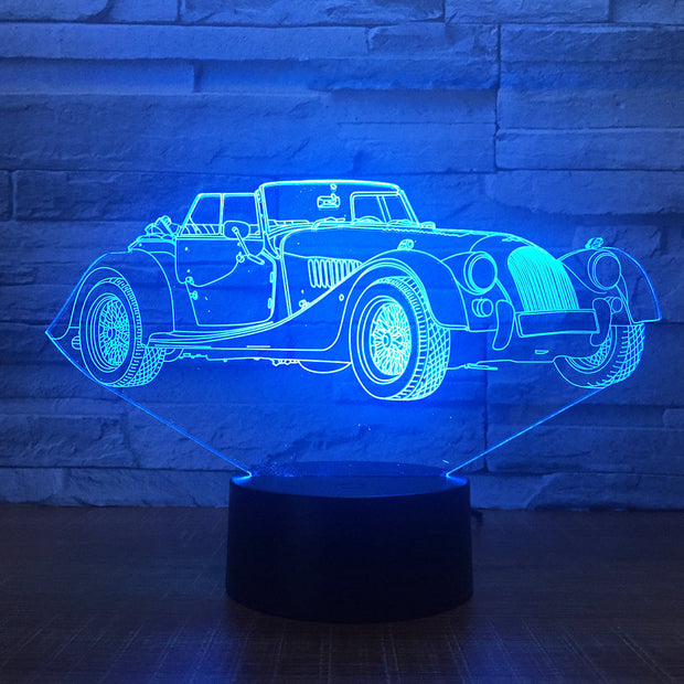 Limousine Car 3D LED Night Lamp Romantic Bedroom Table Lamp Valentines Gifts Luxury car Boys Kids Sleeping Light