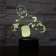 Budget Deal Mario Racing 7/16 Colors Chang 3D LED Night Light Sleep Bedroom Decor Lamp Love Valentines Gift Dropship 3D-2493