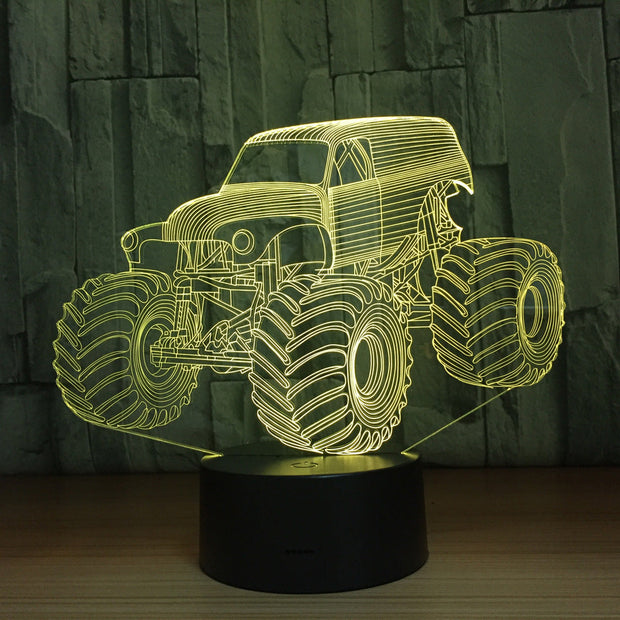 3D Colors Lamp Car Truck Shape Auto 3D Hologram Home Illumination Bedroom Decor Desk Table Lamp Best New Year Gift Cool Light