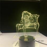 One Piece Luffy Table Lamp 3D LED Touch Switch Night Light Anime USB 7 Colors Atmospheres Decor LED Lighting Decor Gifts AW-2800