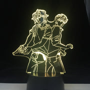 ASH LYNX AND EIJI OKUMURA LED 3d ANIME LAMP BANANA FISH 3D Led 7 Colors Light Japanese Anime Remote Control Base Table Lamp