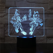 Starfox 3D Game Table Lamp USB Touch Sensor 7 Color Changing Action Figure Fox Decorative Lamp Child Kids Baby Gift Night Light