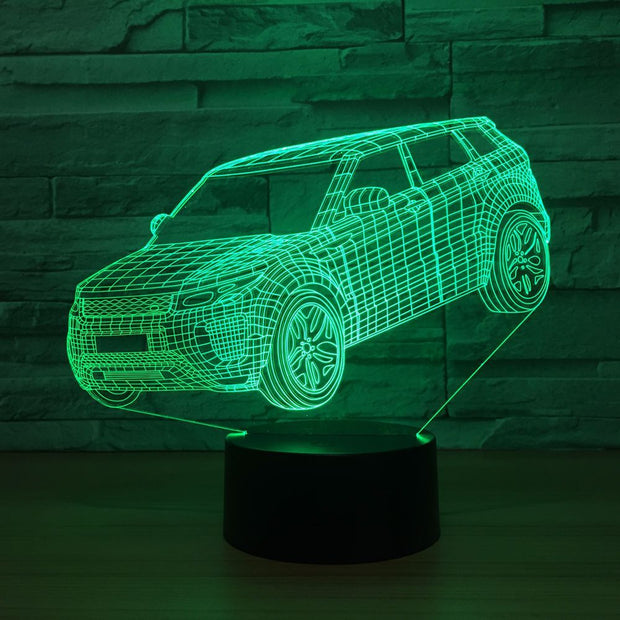 MPV SUV Car Kids Toys Child Party Gifts 7 Colors Change USB Lights Lighting LED For Bedroom Beside Decorative Luminaria 3D Lamp