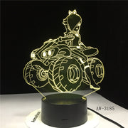 Anime Girl 3D Night Light LED Remote Touch Table Lamp 3D Lamp 7 Color Changing USB Baby Bedroom Sleeping Atmosphere lamp AW-3185