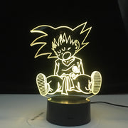 Baby Goku Sleep Figure Night Light for Bedroom Decoration 16 Colors Changing Usb Table 3d Lamp Dragon Ball Led Night Light Gift