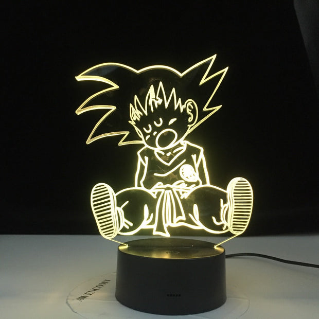 Baby Goku Sleep Figure Night Light for Bedroom Decoration 16 Colors Changing Usb Table 3d Lamp Dragon Ball Led Night Light Gift