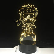 Uzumaki Naruto 3D Lamp Color Changing Light For Children Bedroom Decoration Nightlight Baby Kungfu Naruto Led Night Light Gift For Kids 3289